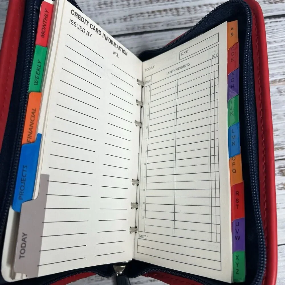 Vintage Mickey Mouse Zip Around Planner Disney Personal Size 90s Y2K‎